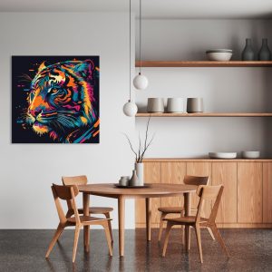 cuadro canvas diseño león