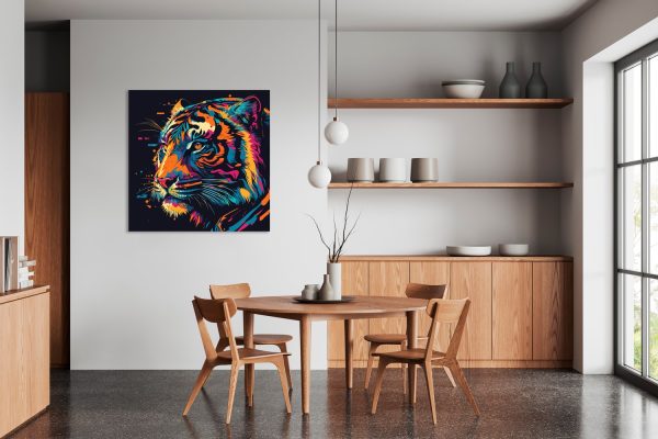 cuadro canvas diseño león